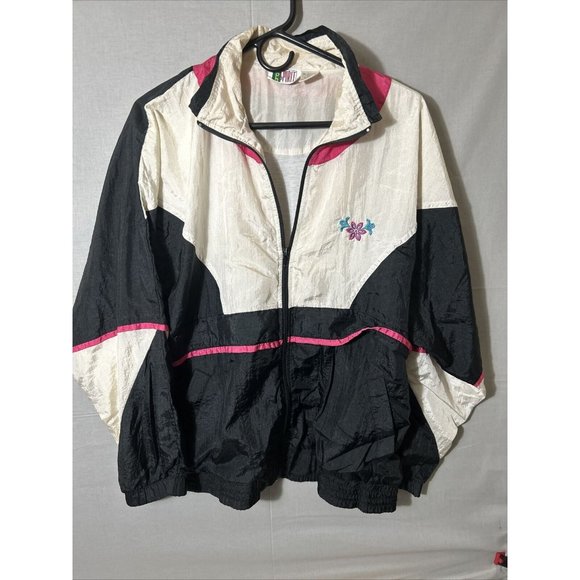 Bolo Spirit Vintage 80's retro Windbreaker Jacket Women Shirt Nylon Outer shell - Picture 1 of 5
